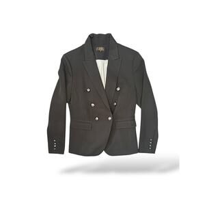 Crosby by Mollie Burch Black Double Breasted Blazer 4